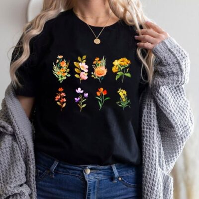 Wildflower Shirt Best Friend Floral Botanical Gift Tee For Women EST1099