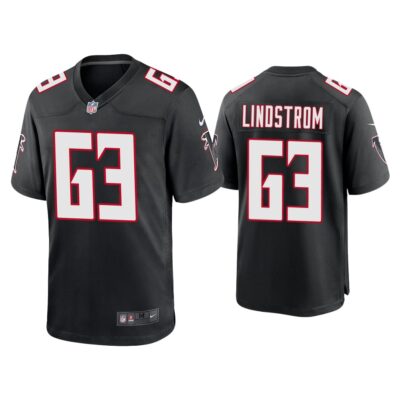 2020 Chris Lindstrom Atlanta Falcons Black Throwback Game Jersey