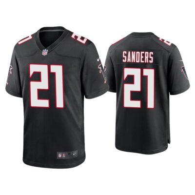 2020 Deion Sanders Atlanta Falcons Black Throwback Game Jersey