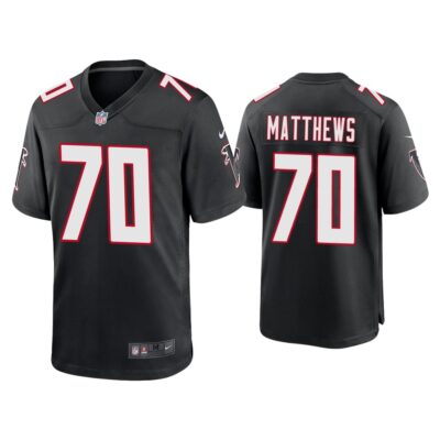 2020 Jake Matthews Atlanta Falcons Black Throwback Game Jersey