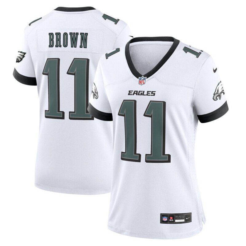 A.J. Brown Philadelphia Eagles Game Jersey - White