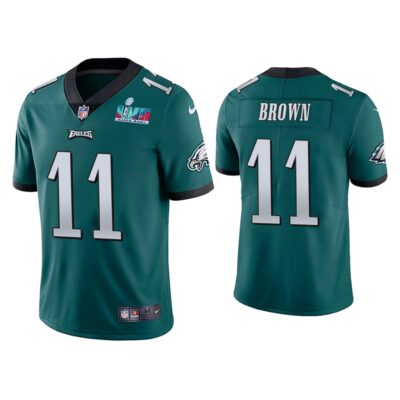 A.J. Brown Philadelphia Eagles Super Bowl LVII Green Vapor Limited Jersey