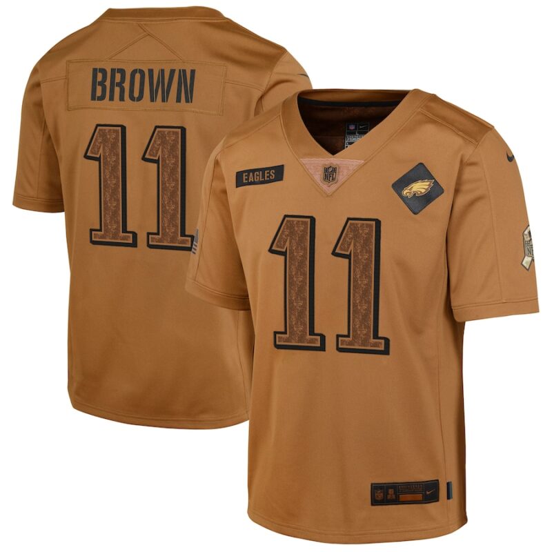 A.J. Brown Philadelphia Eagles Youth 2023 Salute To Service Limited Jersey - Brown