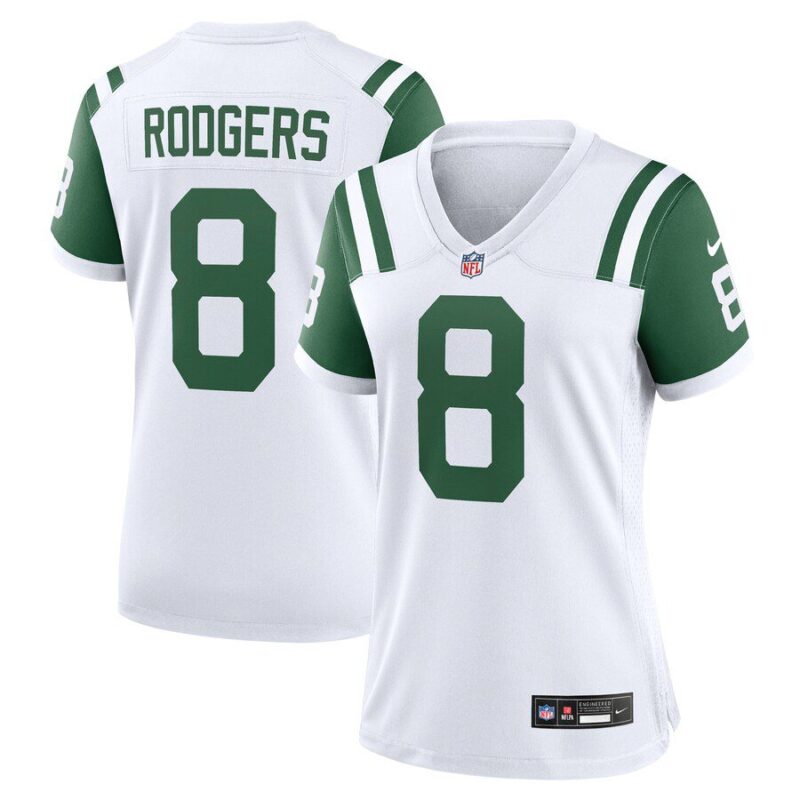 Aaron Rodgers New York Jets Women's Classic Alternate Game Jersey - White