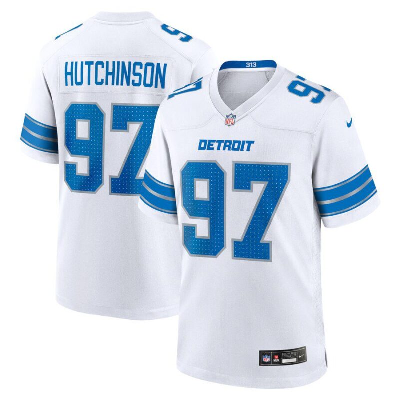 Aidan Hutchinson Detroit Lions Game Jersey - White