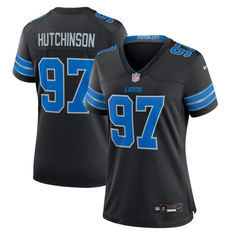 Aidan Hutchinson Detroit Lions Women's Alternate Game Jersey - Black