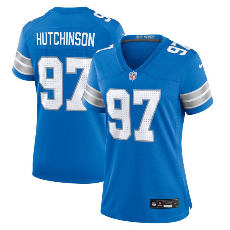 Aidan Hutchinson Detroit Lions Women's Team Game Jersey - Blue