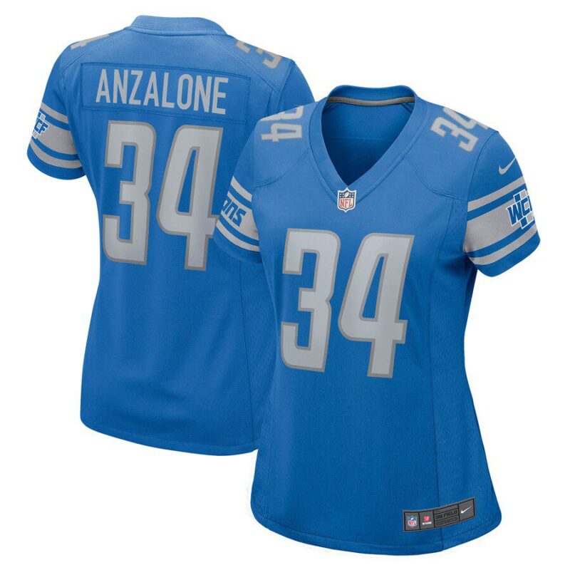 Alex Anzalone Detroit Lions Women's Game Jersey - Blue