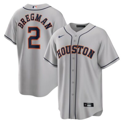 Alex Bregman Houston Astros Road Replica Player Name Jersey - Gray