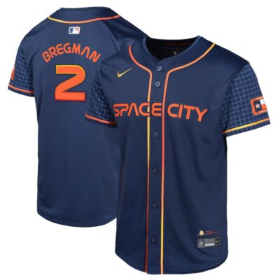 Alex Bregman Houston Astros Youth City Connect Limited Player Jersey - Navy