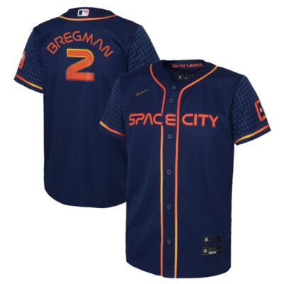 Alex Bregman Houston Astros Youth City Connect Replica Player Jersey - Navy