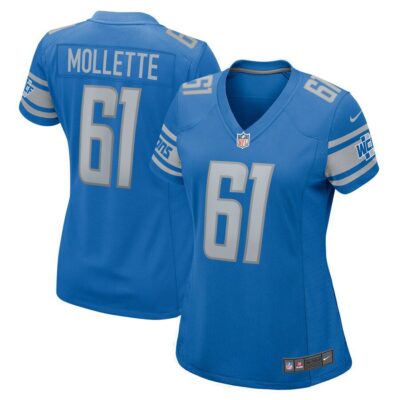 Alex Mollette Detroit Lions Women's Team Game Jersey - Blue