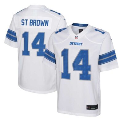 Amon-Ra St. Brown Detroit Lions Youth Player Game Jersey - White