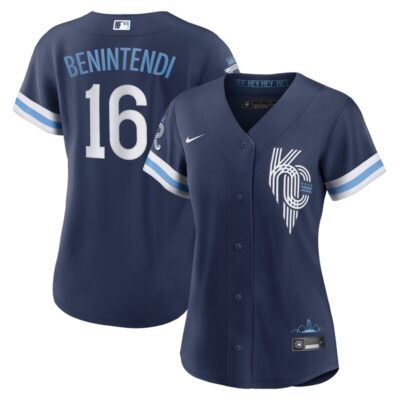 Andrew Benintendi Kansas City Royals Women City Connect Replica Player Jersey - Navy