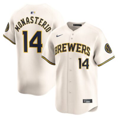 Andruw Monasterio Milwaukee Brewers Home Limited Player Jersey - Cream