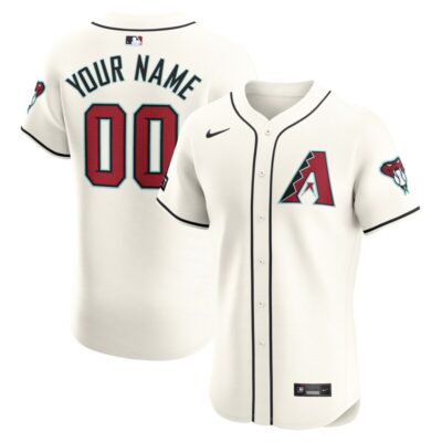 Arizona Diamondbacks Home Elite Custom Patch Jersey - White