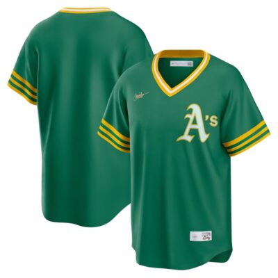 Athletics Road Cooperstown Collection Team Jersey - Kelly Green