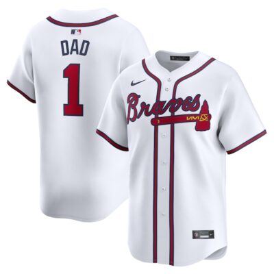 Atlanta Braves #1 Dad Home Limited Jersey - White