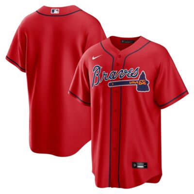 Atlanta Braves Alternate Replica Team Jersey - Red