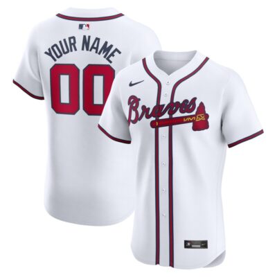 Atlanta Braves Home Elite Custom Jersey - White