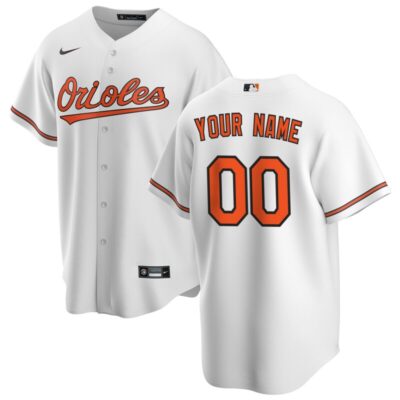 Baltimore Orioles Home Replica Custom Jersey - White