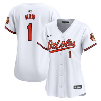 Baltimore Orioles Women #1 Mom Home Limited Jersey - White