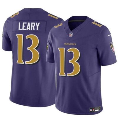 Baltimore Ravens #13 Devin Leary Purple 2023 F.U.S.E. Vapor Limited Football Jersey