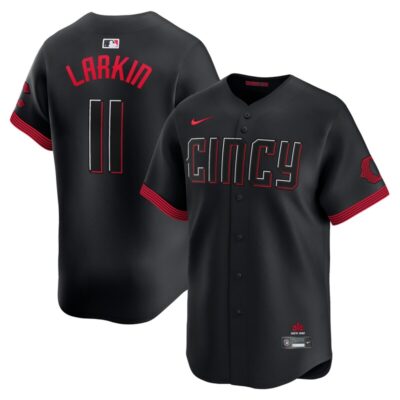 Barry Larkin Cincinnati Reds City Connect Limited Player Jersey - Black