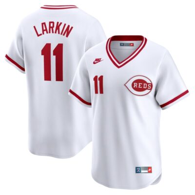 Barry Larkin Cincinnati Reds Throwback Cooperstown Limited Jersey - White