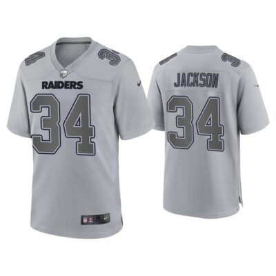 Bo Jackson Las Vegas Raiders Gray Atmosphere Fashion Game Jersey