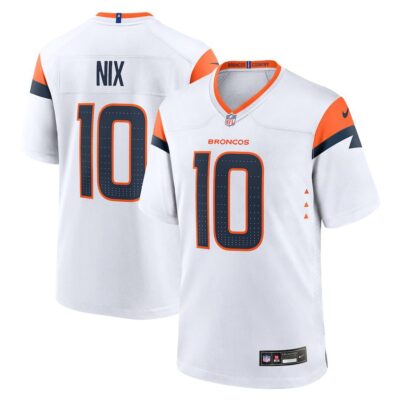 Bo Nix Denver Broncos Game Jersey - White