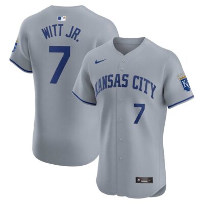 Bobby Witt Jr. Kansas City Royals Road Elite Player Jersey - Gray