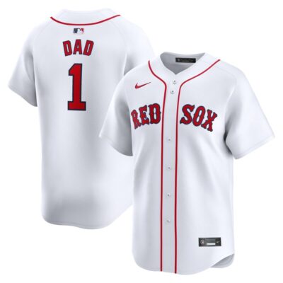 Boston Red Sox #1 Dad Home Limited Jersey - White