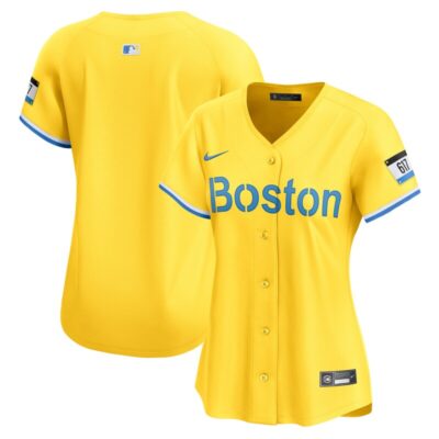 Boston Red Sox Women City Connect Limited Jersey - Gold