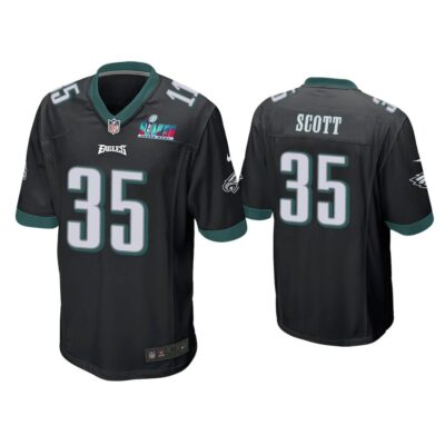 Boston Scott Philadelphia Eagles Super Bowl LVII Black Game Jersey