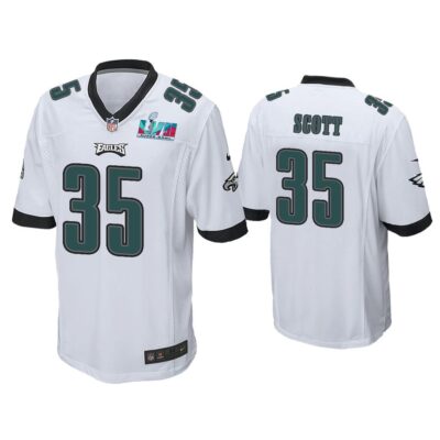 Boston Scott Philadelphia Eagles Super Bowl LVII White Game Jersey