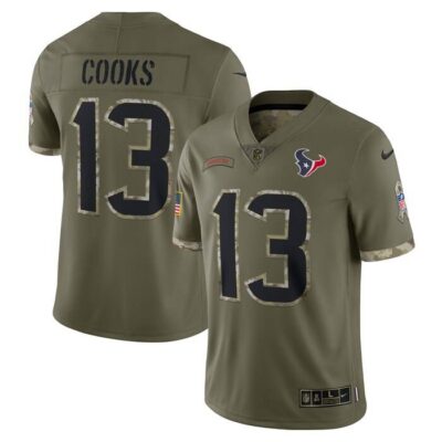 Brandin Cooks Houston Texans 2022 Salute To Service Limited Jersey - Olive