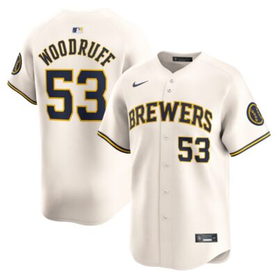 Brandon Woodruff Milwaukee Brewers Home Limited Player Jersey - Cream