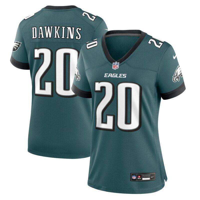 Brian Dawkins Philadelphia Eagles Women's Retired Player Game Jersey - Midnight Green