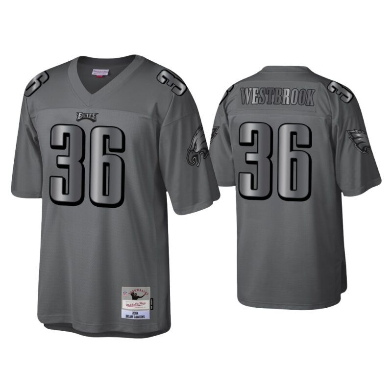 Brian Westbrook Philadelphia Eagles Charcoal 2004 Throwback Metal Legacy Jersey