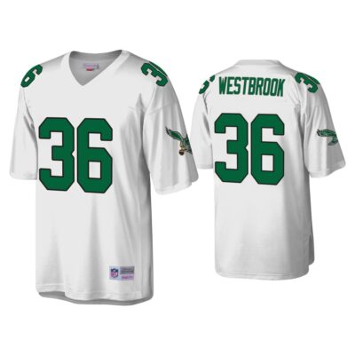 Brian Westbrook Philadelphia Eagles White Throwback Legacy Replica Jersey