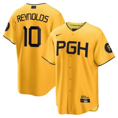 Bryan Reynolds Pittsburgh Pirates City Connect Replica Player Jersey - Gold