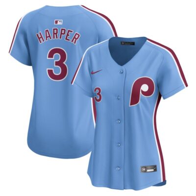 Bryce Harper Philadelphia Phillies Women Alternate Limited Player Jersey - Light Blue