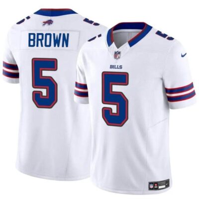 Buffalo Bills #5 Anthony Brown White 2024 F.U.S.E. Vapor Untouchable Limited Football Stitched Jersey