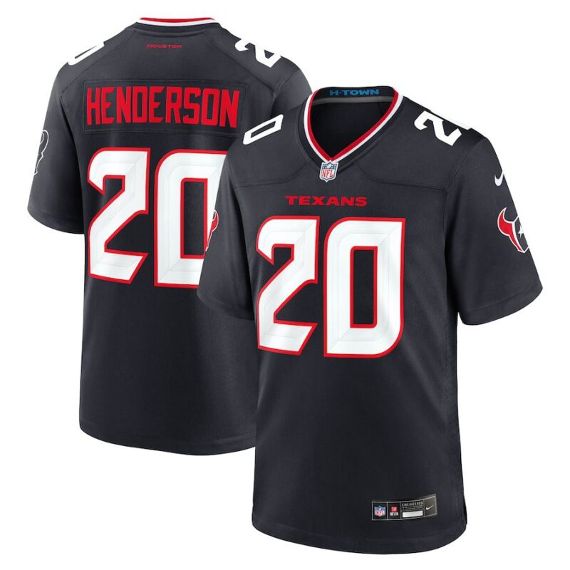 C.J. Henderson Houston Texans Team Game Jersey - Navy