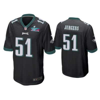 Cam Jurgens Philadelphia Eagles Super Bowl LVII Black Game Jersey