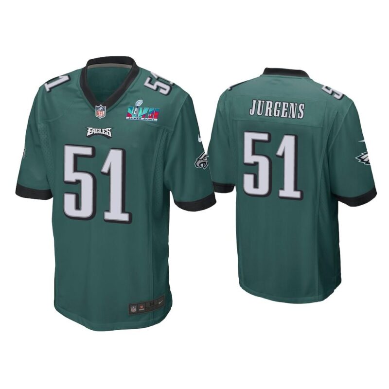 Cam Jurgens Philadelphia Eagles Super Bowl LVII Midnight Green Game Jersey