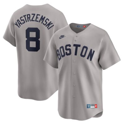 Carl Yastrzemski Boston Red Sox Throwback Cooperstown Collection Limited Jersey - Gray