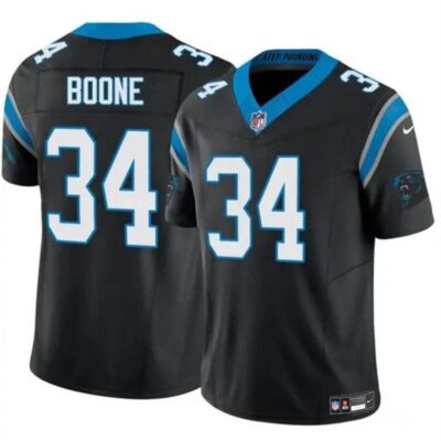 Carolina Panthers #34 Mike Boone Black 2024 F.U.S.E. Vapor Limited Football Stitched Jersey