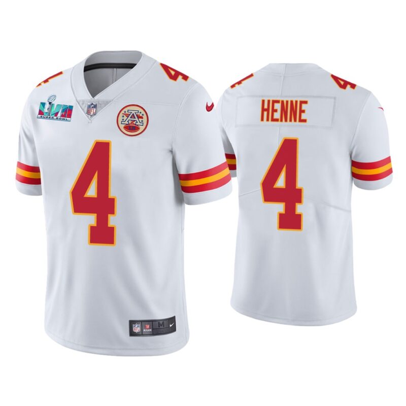 Chad Henne Kansas City Chiefs Super Bowl LVII White Vapor Limited Jersey